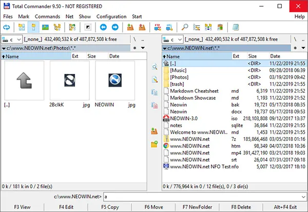 File manager Total Commander