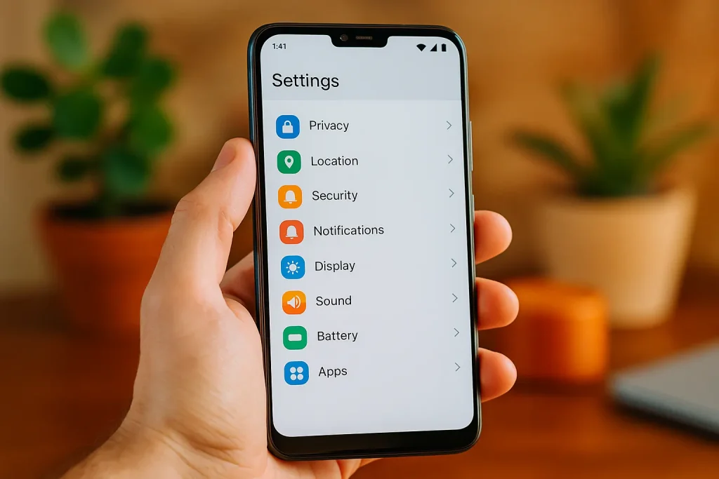 Toestel privacy aanpassen